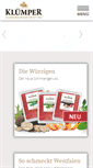 Mobile Screenshot of kluemper-schinken.de